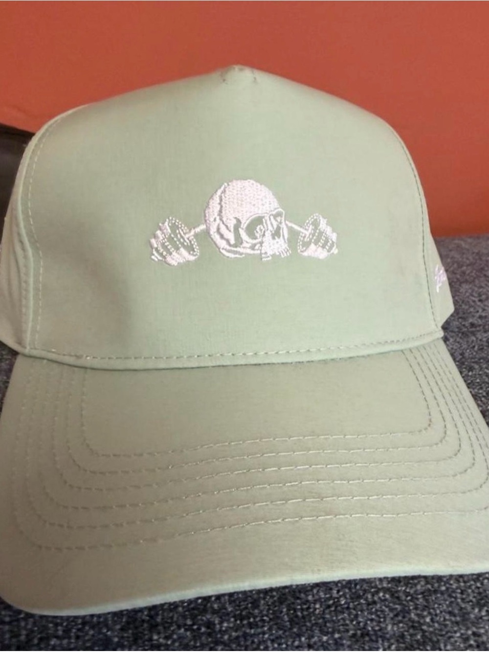Darc Sport Unisex Skull Embroidered Baseball Cap - Light Green